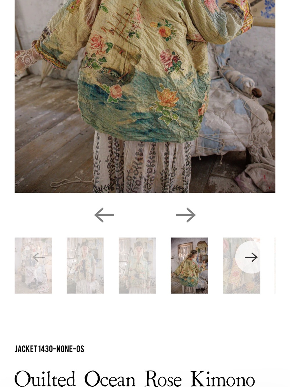 Magnolia Pearl Mint Sage Floral Kimono Jacket - Picture 5 of 16